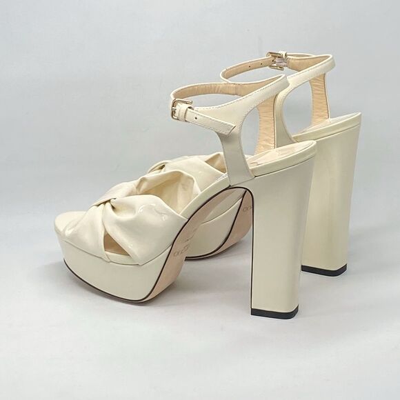 Jimmy Choo Patent Leather Ankle-Strap Platform Sandals - Picture 8 of 14